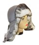 Шапка ушанка женская, Серая блестящая плащёвка, мех Соболь - Shapka_ushanka_jenskaya_Seraya_blestyaschaya_plashevka_meh_Sobole.jpg