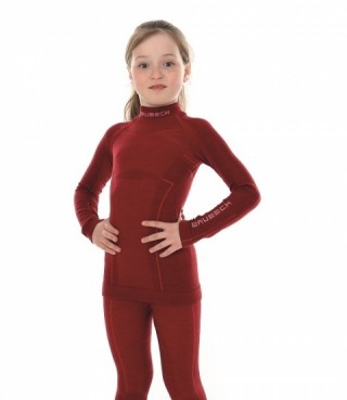 Блуза подростковая на девочку ACTIVE WOOL, бордо