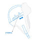 Шапка ушанка для девушки, Серая плащёвка с рисунком, мех Песец - size_1hd3aywph.jpg