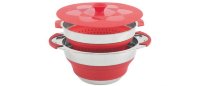 650208 OUTWELL набор посуды Collaps Pot w/colander & lid 4,5л Red - кастрюля с крышкой + дуршлаг