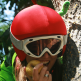 S039 Apple with Worm нашлемник - S039 Apple with Worm нашлемник
