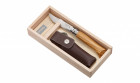 Нож складной Opinel №8 VRI Classic Woods Traditions Olivewood в деревянном кейсе и с кожаным чехлом