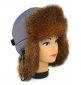 Тёмно-серая шапка ушанка для мальчика мех Енот - Tjomno-seraja-shapka-ushanka-dlja-mal'chika-meh-Enot.jpg