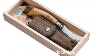 Нож складной грибной Opinel №8 VRI с чехлом в деревянном кейсе