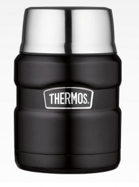 Термос для еды с ложкой Thermos SK 3000 BK Matt Black, 0.47 л