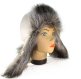 Шапка ушанка женская, Белая плащёвка,мех Опоссум - Shapka ushanka genskay_belaya_plashevka_mex_opossum.jpg