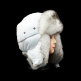 Белая шапка ушанка для девушки мех Соболь - Белая шапка ушанка для девушки мех Соболь