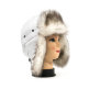 Белая шапка ушанка для девушки мех Куница - Белая шапка ушанка для девушки мех Куница
